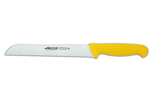 Arcos Serie 2900 - Brotmesser - Klinge Nitrum Edelstahl 200 mm - HandGriff Polypropylen Farbe Gelb von Arcos