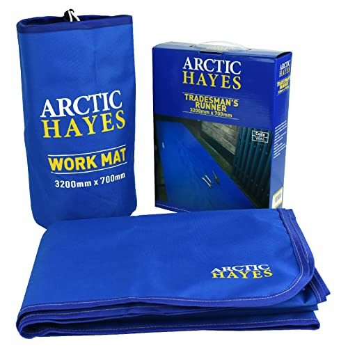 Arctic Hayes ARCWM4 Klempner-Arbeitsmatte, rutschfeste, wasserdichte und chemikalienbeständige Bodenschutzmatte (3200 x 700 mm), für den Innen- und Außenbereich geeignet von Arctic Hayes