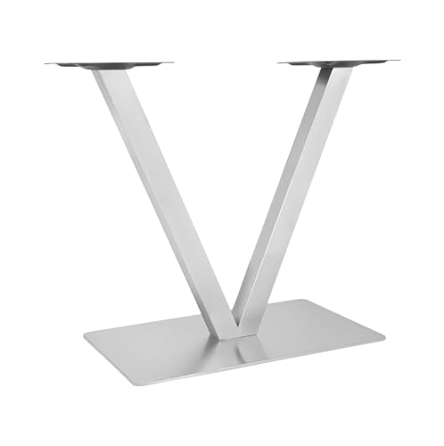 Areao V-förmige Tischbeine aus rostfreiem Stahl Untergestell aus rostfreiem Stahl Tischsockel 70cm Rutschfester Sockel Tragfähigkeit bis zu 440.92lbs Geeignet für Couchtische, Esstische, Küchentische von Areao