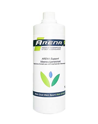 ARENA Algendünger Bio Rasen Flüssigdünger I organischer Rasendünger zur Pflanzenstärkung I Support 1L von Arena