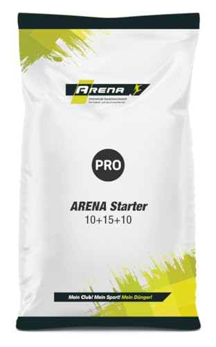 ARENA Rasen Starterdünger 8kg für 350m² I idealer Rasendünger bei Neuanlage, Nachsaat und Rollrasen I Starter 10+15+10 von Arena