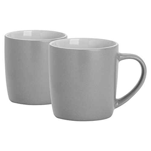Argon Tableware Mattfarbene Kaffeetassen - 350ml - Grau - Pack Von 2 von Argon Tableware