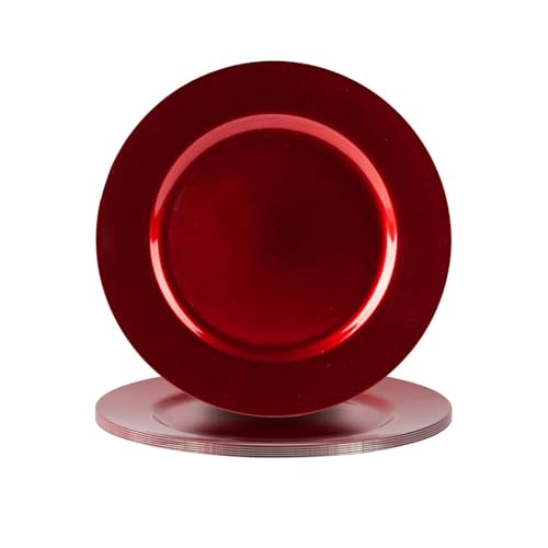 Argon Tableware Metallic Ladeplatten - 33cm - Rot - Pack Von 6 von Argon Tableware