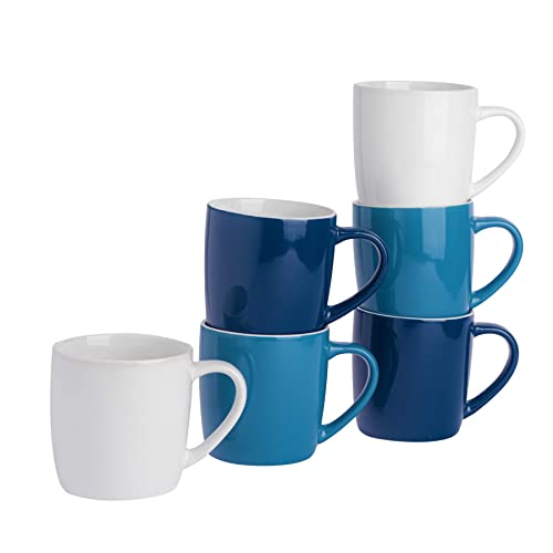 Argon Tableware Farbige Kaffeetassen - 350ml - Packung 6 - Ozeanwellen von Argon Tableware