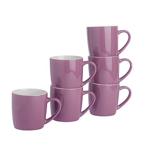Rink Drink Argon Tableware Tee-Kaffeetasse - 6pc altkolorierter Keramik Cups Set - 350ml - Purple - Packung mit 6 von Argon Tableware