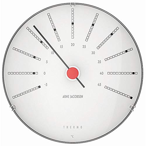 Arne Jacobsen Thermometer Ø12 cm Bankers Originaldesign Kreative Details, weiss von Arne Jacobsen