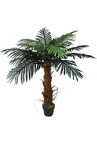 Künstliche Palme 100 cm wie echt Kunstpalme Kunstpflanze im Topf künstliche Pflanze Real-Touch Dekoration von Arnusa