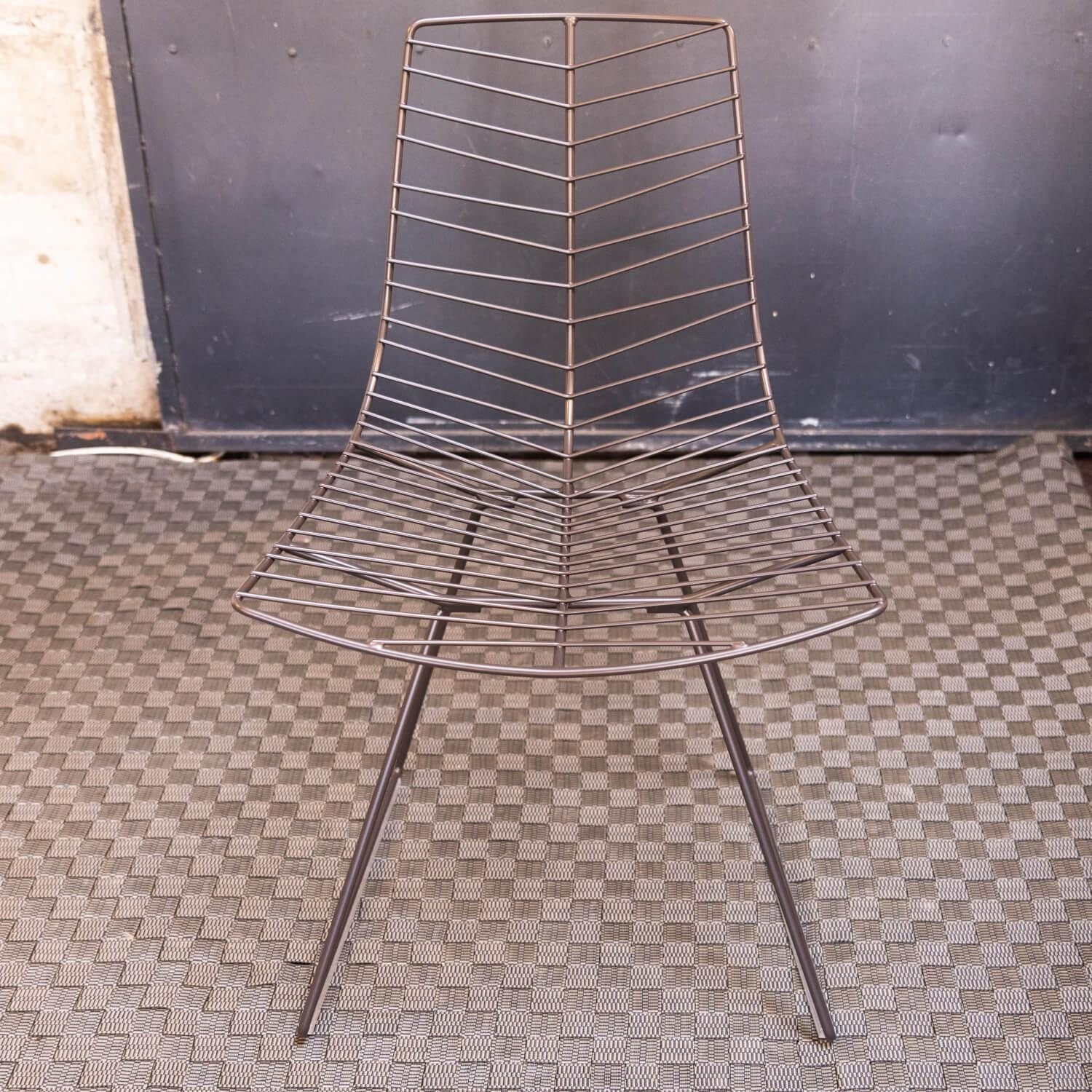 6er-Set Stuhl Leaf Outdoor Metall Pulverbeschichtet Braun von Arper