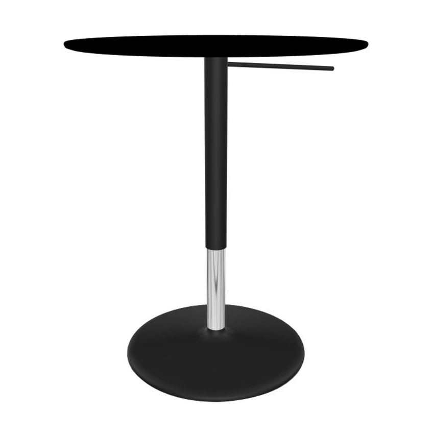 Arper - Pix 3050 Beistelltisch - schwarz/Tischplatte MDF schwarz/H 48/72cm, Ø 50cm/Gestell schwarz von Arper