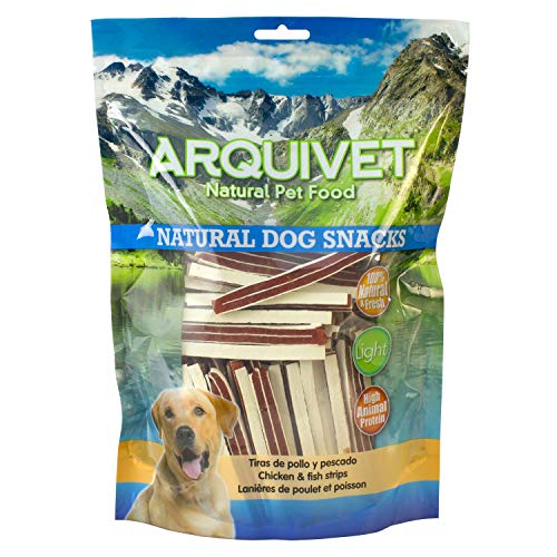 ARQUIVET Huhn und Fisch Streifen 1 kg - 100% natürliche Snacks für Hunde - leicht, fettarm von Arquivet