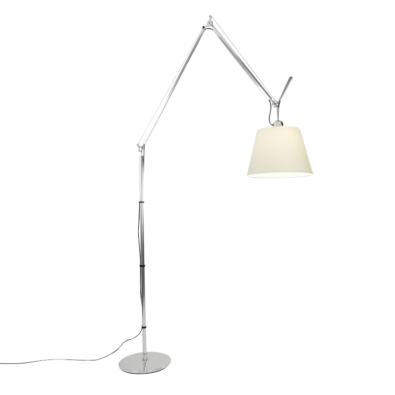 Artemide - Tolomeo Mega Terra (An/Aus) - aluminium/Pergamentschirm Ø32cm/BxH 103x238cm/mit Schalter (an/aus) von Artemide