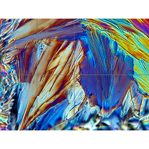 Abstract Glucose Crystal Electron Microscope XL Giant Panel Poster (8 Sections) Abstrakt von Artery8