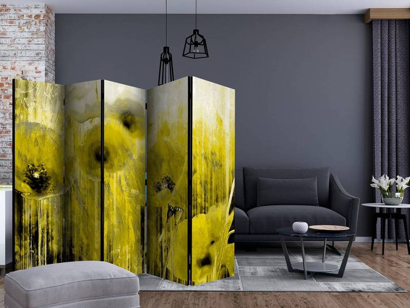 Paravent Yellow Madness II (5-teilig) von Artgeist