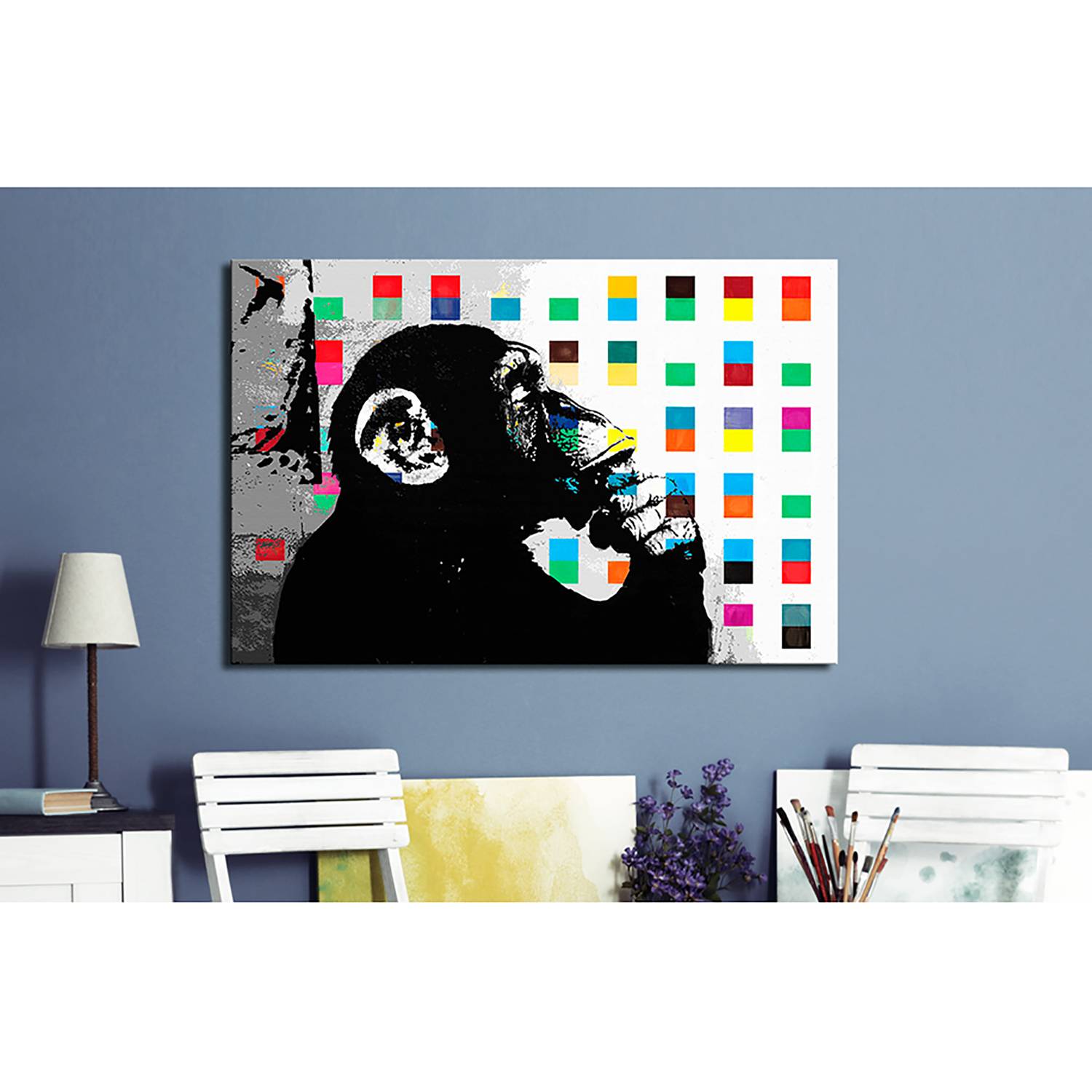 Wandbild The Thinker Monkey von Artgeist