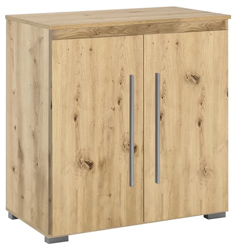 Arthur Berndt Kommode mit 2 Türen 3 Fächern Sideboard Schrank Artisan Oak Holz Optik von Arthur Berndt