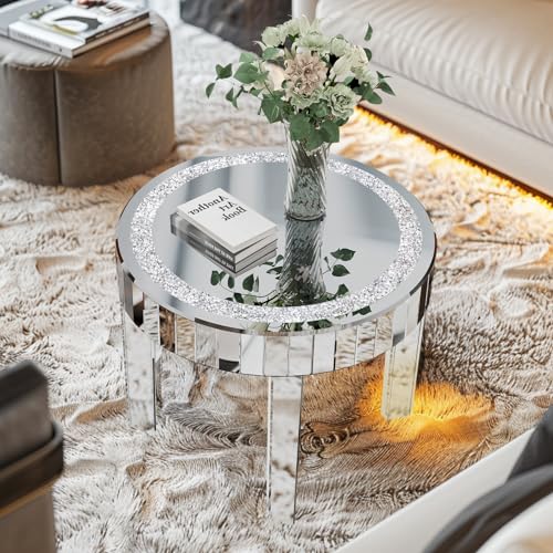 Artloge Couchtisch Kristall Silber Glas 60 * 60 * 50 cm von Artloge