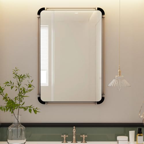 Artloge Spiegel Flur Wand Vintage 60×90 cm, Rechteckig Groß Wandspiegel Deko mit Rahmen Badspiegel für Wohnzimmer Schlafzimmer von Artloge