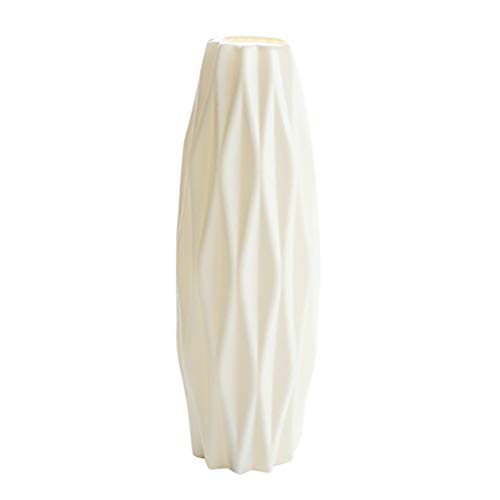 Asalinao Kreative Anti-Tropfen-Vase, tropfenbeständige PP-Farbe, kreative porzellanähnliche dekorative Vase für das Home Office, Vase, Moderne Tischvase, Vasendekoration (Weiß) von Asalin