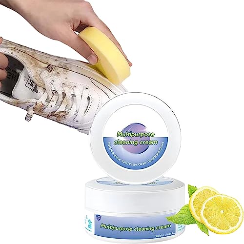 2023 New Shoes Stains Cleaning Cream,Shoes Multipurpose Cleaning Cream 260g,Shoes Multifunctional Cleaning Cream with Sponge Eraser,No Need to Wash, Brighten with One Rub (1 Pcs) von Ashopfun