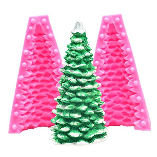 3D Weihnachtsbaum Form Weihnachten Kerzengießform Weihnachtsbaum Silikon KerzenFormen Kerzenform Seifensilikonform für Heimwerker Kerze Zu, Seife Und Zu Backen Duftkerze Seifen (14 * 8,5cm) von Ashuxxn