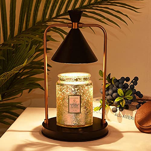 Asslye Candle Warmer Lamp,Kerzenwärmer Lampe mit Timer Dimmbare Kerzen Wärmelampe Heimdekoration Wachs Schmelze für Duftkerzen Im Glas (Schwarz) von Asslye