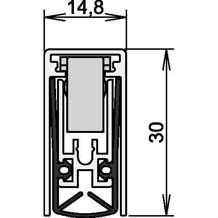 Athmer Türdichtung Schall-Ex® L15/30 WS 708 mm kürzbar von Athmer
