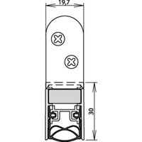 Athmer Türdichtung Schall-Ex® Ultra WS Nr. 1-290 Ausl.2-s.L.1083mm Aluminium silberf. von Athmer