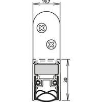 Athmer Türdichtung Schall-Ex Ultra WS Nr.1-290 Auslösung 2-seitig L.958mm Aluminium von Athmer