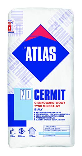 Atlas Cermit ND 20 Scheibenputz 2mm Weiß 25 kg Mineralputz Spritzstruktur Fassadenputz WDVS von Atlas