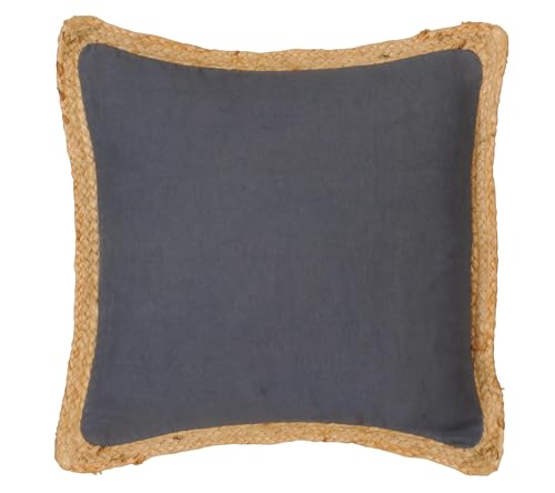 Atout Ciel Kissen gefüllt aus Baumwolle und Jute, 45 x 45 cm, blau von Atout Ciel
