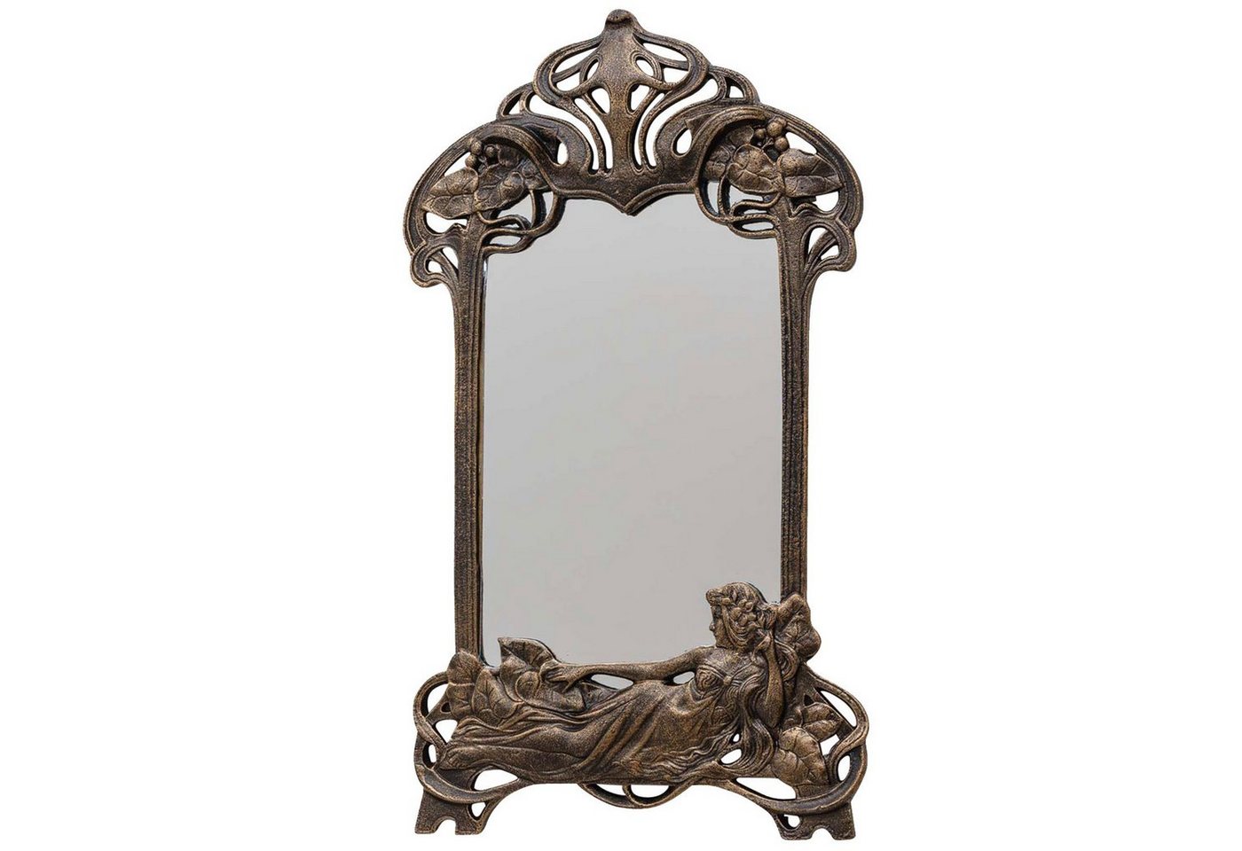 Aubaho Standspiegel Spiegel Wandspiegel Kosmetikspiegel Jugendstil-Antik-Stil Eisen 50cm von Aubaho