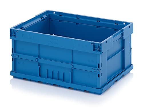 Auer Packaging KLT Faltbox 60 x 40 x 28 mit Verbundboden * Faltbehälter Klappbox blau 60x40x28 von Auer Packaging