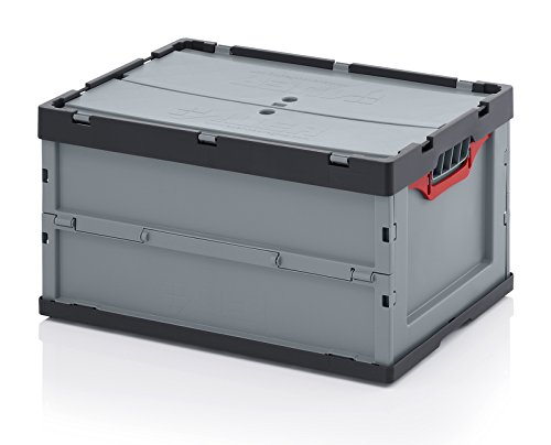 Profi-Faltbox 60 x 40 x 32 mit Deckel - Klappbox Eurobox Transportbox Aufbewahrungsbox 60x40x32 von Auer Packaging