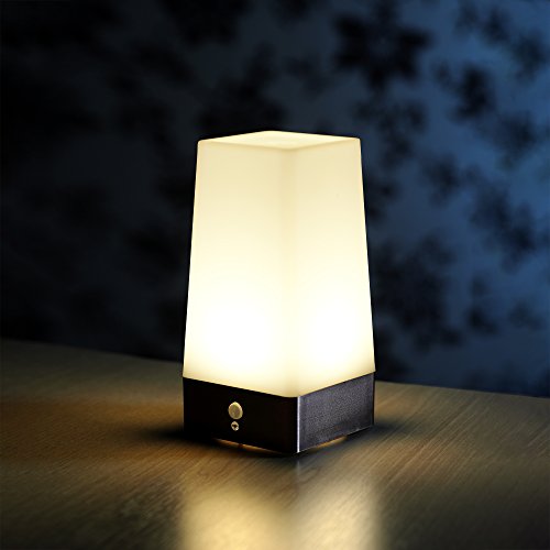 Auraglow Kabellose Tischlampe, Flur-/Nachtlicht, mit PIR-Bewegungssensor, superhelle LED, batteriebetrieben, Flurlicht von Auraglow
