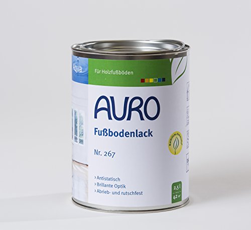 AURO Aqua Fußbodenlack Nr. 267 Farblos, 2,50 Liter von Auro