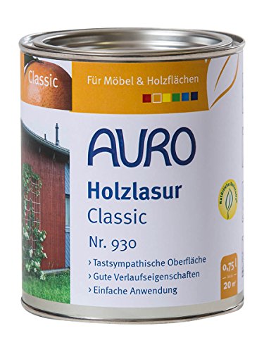 AURO Holzlasur, Classic, Farblos - Nr. 930-00 - 0,75 Liter von Auro