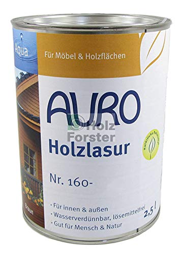 AURO Holzlasur Aqua Nr. 160-85 Nussbaum, 2,50 Liter von Auro