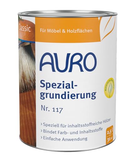 AURO Spezialgrundierung Classic Nr. 117 Farblos, 2,50 Liter von Auro