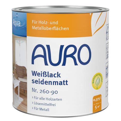 Auro Weißlack seidenmatt Aqua - 0,375L von Auro