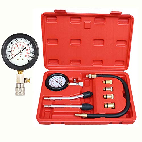 Autofather Benzindruckprüfer Einspritzanlage Öldruckmesser Öldrucktester Öldruckprüfer Ölprüfer Benzindruck Tester Öl-Meßgerät Prüfgerät Set, 0-300 PSI von Autofather