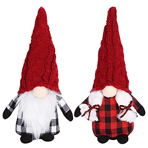 Auton Weihnachten GNOME Dekorationen, Handgemachte Tomte GNOME Plüsch, Herr und Frau Xmas Skandinavischen Weihnachtsmann Elf Tisch Ornamente, Urlaub Dekorationen für zu Hause, 8 Zoll von Auton