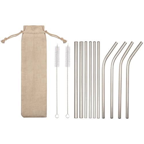 Reusable Stainless Steel Straws, Drinking Straws with Cleaning Brushes, Environmentally Friendly, Non-toxic, Washable, Ideal for Cocktails, Coffee, Iced Tea, Etc (11) von Auton