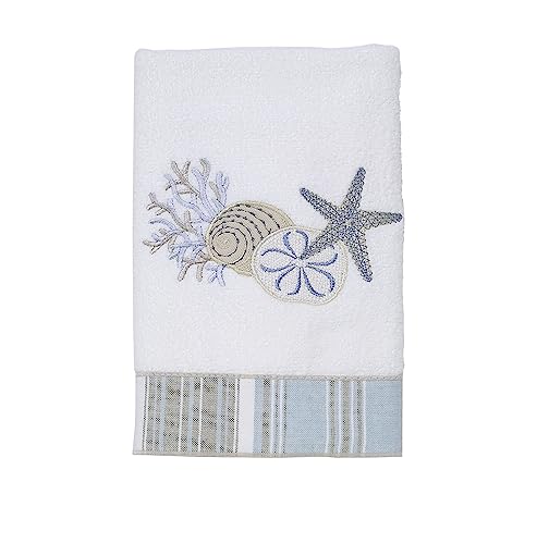 Avanti Linens - Handtuch, weiches und saugfähiges Baumwolltuch, Küsteninspiriertes Badezimmer-Dekor (von der Sea-Kollektion, weiß) von Avanti Linens