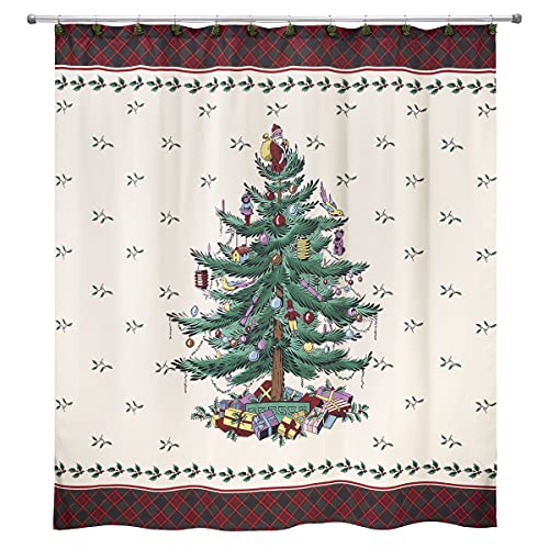 Avanti Linens Tartan Spode Weihnachtsbaum-Kollektion mit Tartanmuster, Mehrfarbig, Shower Curtain von Avanti Linens