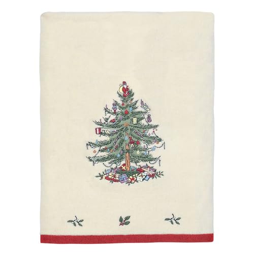 Avanti Linens Spode Badetuch, weiches und saugfähiges Baumwollhandtuch, Weihnachtsbaum-Kollektion von Avanti Linens