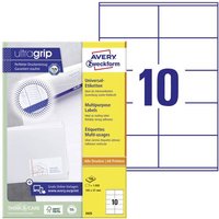 Avery-Zweckform 3425 Universal-Etiketten 105 x 57mm Papier Weiß 1000 St. Permanent haftend Tintenst von Avery-Zweckform