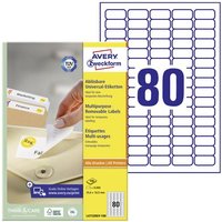 Avery-Zweckform L4732REV-100 Universal-Etiketten 35.6 x 16.9mm Papier Weiß 8000 St. Wiederablösbar von Avery-Zweckform