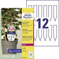 Avery-Zweckform T3005-10 Steckschilder-Etiketten 100 x 20mm Polyester Weiß 120 St. Nicht klebend Fa von Avery-Zweckform