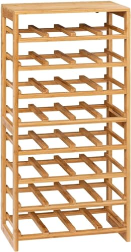 Avilia Weinregal aus Holz – organisiert und zeigt Ihre Flaschen – Weinregal für den Boden – 90 x 25 x 14 cm von Avilia