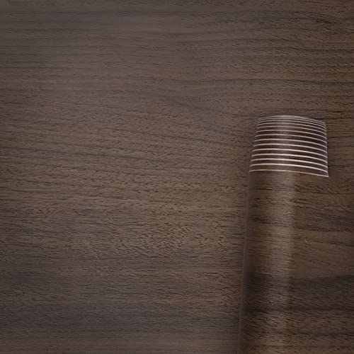 Awnic Klebefolie Holzoptik Möbelfolie Folie Möbel Selbstklebende Holzmaserung PVC Folie Wasserdicht für Möbel Dekoration Tischplatte Schränke Walnussholzmaserung 300x40cm von Awnic